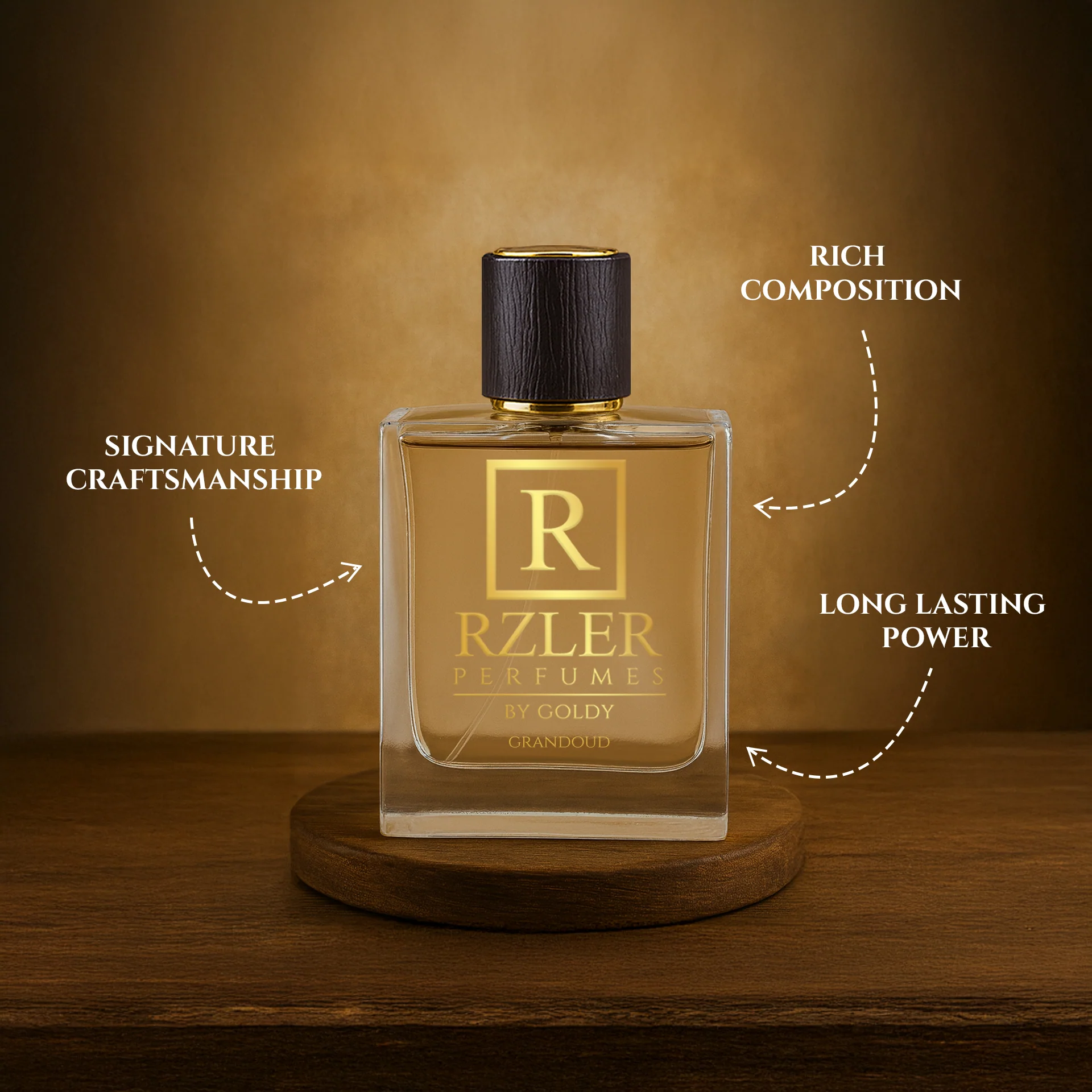 - RZLER Grandoud Oud Wood Perfume for Men– 50 ml | Luxurious Oud & Rich Woods - Image 3