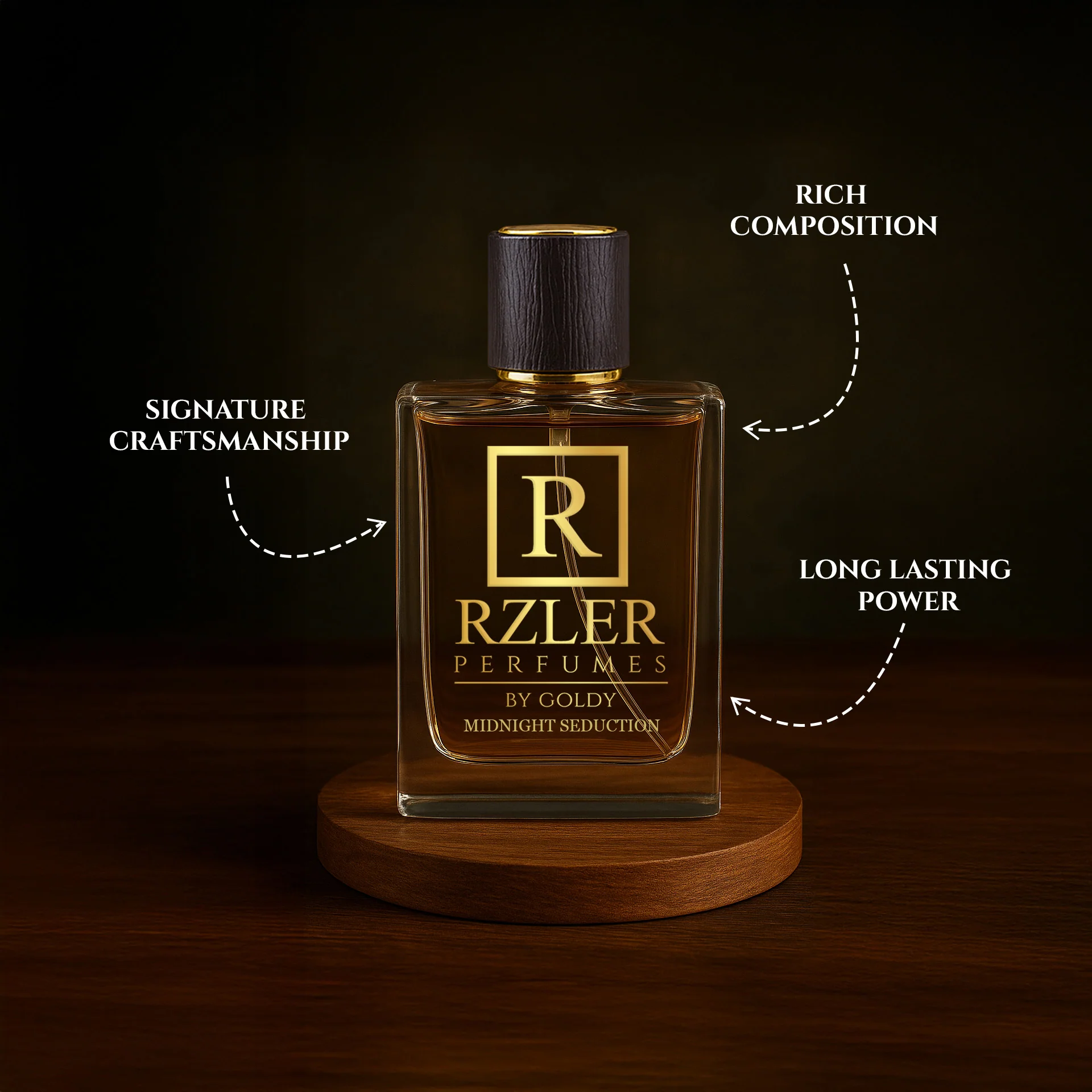 RZLER Midnight Seduction Perfume for Women – 50 ml | Coffee, Vanilla & Patchouli | Long Lasting Vanilla Fragrance - Image 3
