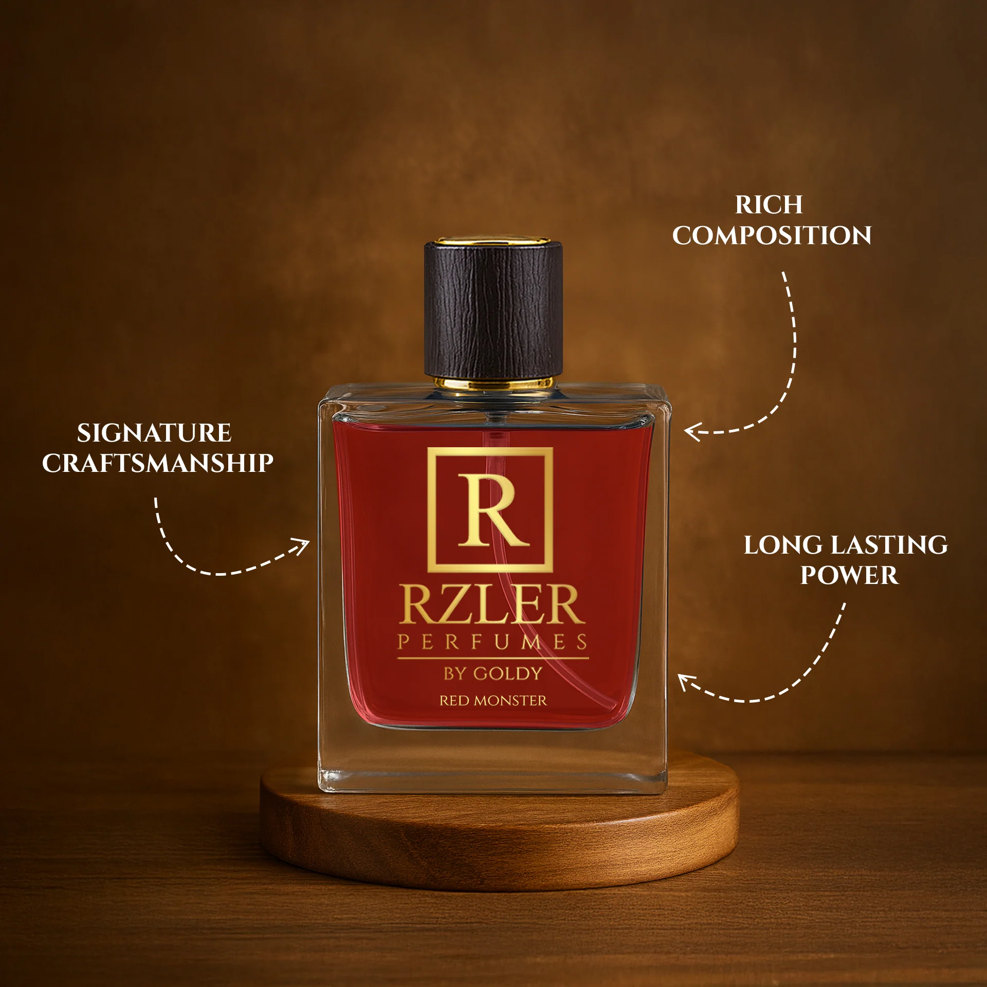 Red Monster by RZLER – Woody Spicy Tobacco Perfume for Men | 50 ml Long-Lasting Fragrance - Image 3