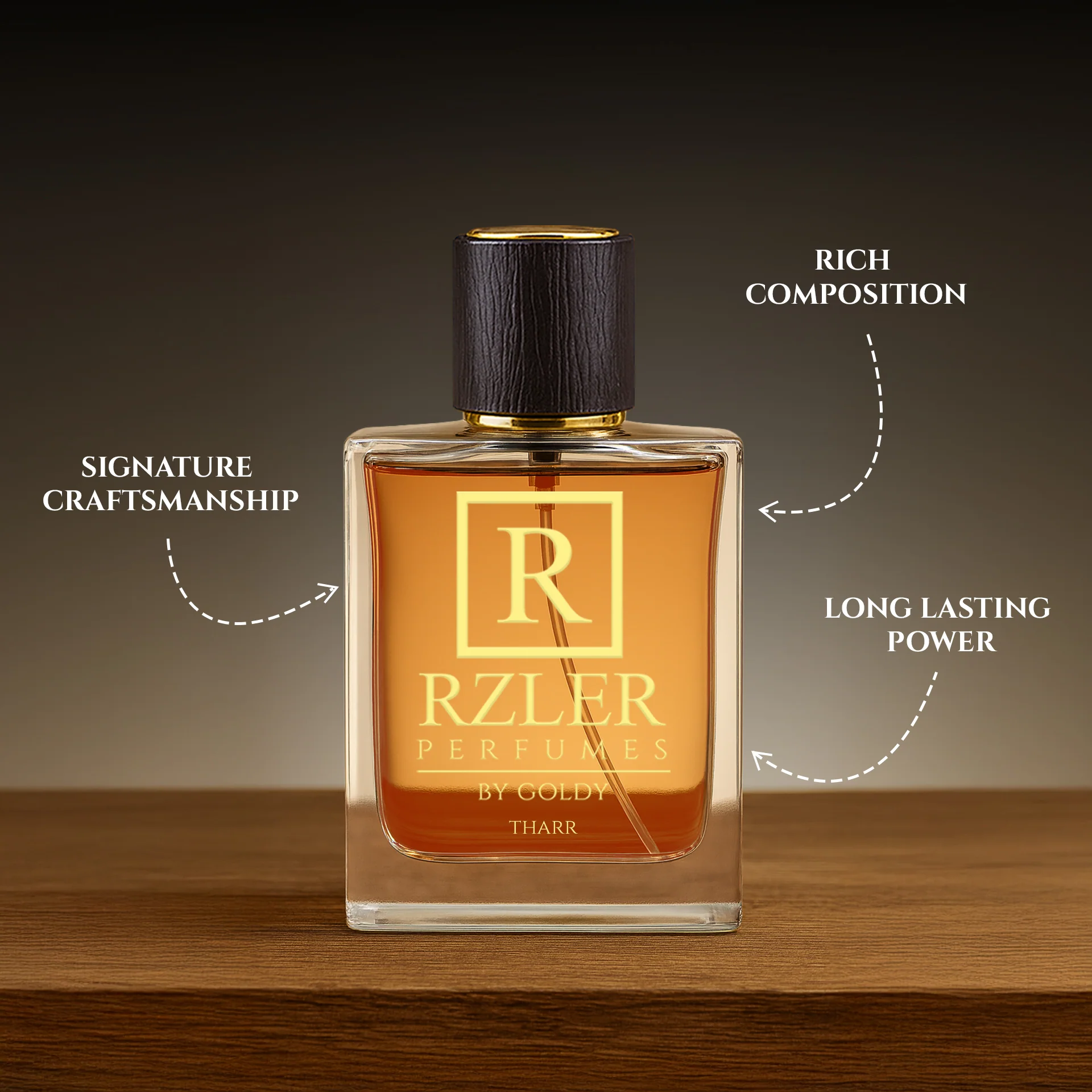 RZLER Tharr Perfume– 50 ml | Bourbon Vanilla, Cardamom & Guaiac Wood | Best Vanilla Perfume for Men - Image 3